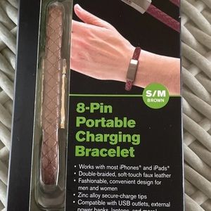 U YOUSE 8-pin portable charging bracelet NEW in box size S/M brown